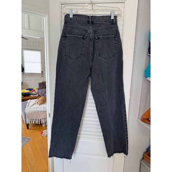 PacSun High Waisted Straight Black Eco Jeans, 25 - Picture 6 of 9